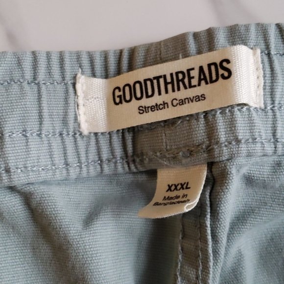 Goodthreads Men's Slim-Fit 5" Pull-on Comfort Stretch Canvas Short Green 3XL - Picture 7 of 9